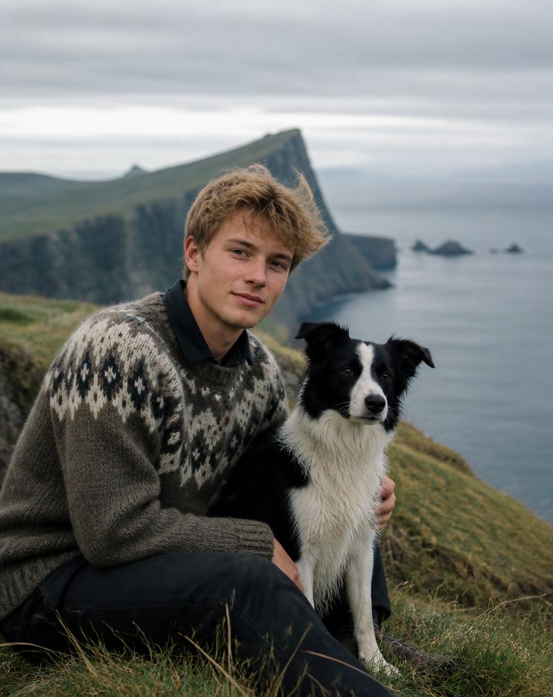 Høgni Nielsen, host in Trøllanes, Kalsoy